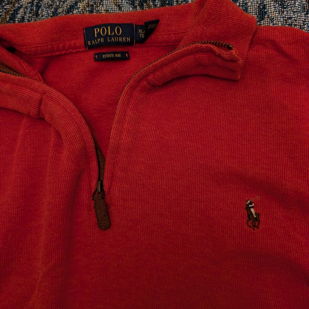 Ralph Lauren Orange Estate Rib Pullover